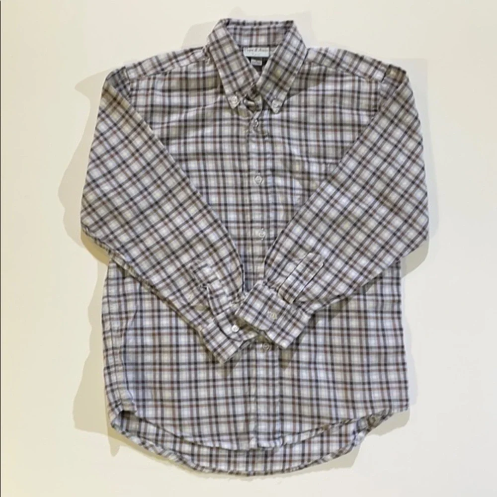 Papo d' Anjo | Button Down Checkered Long …